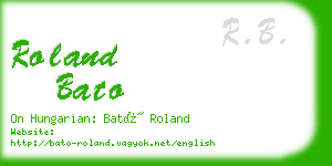 roland bato business card