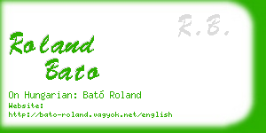roland bato business card